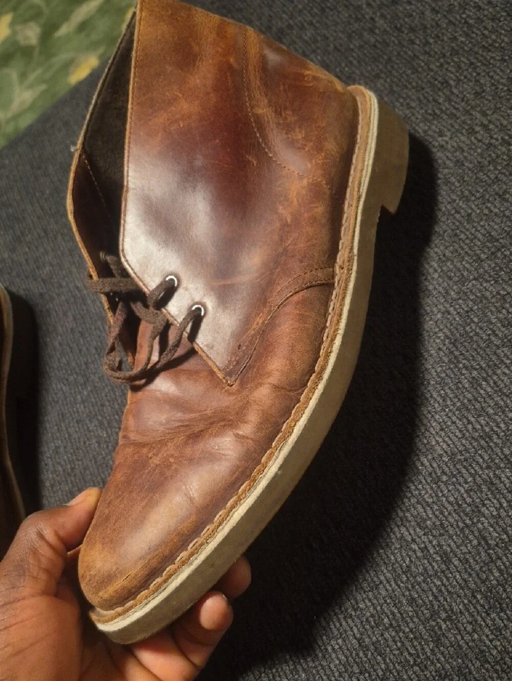 Clarks Men's Brown Leather Chukka Boots
